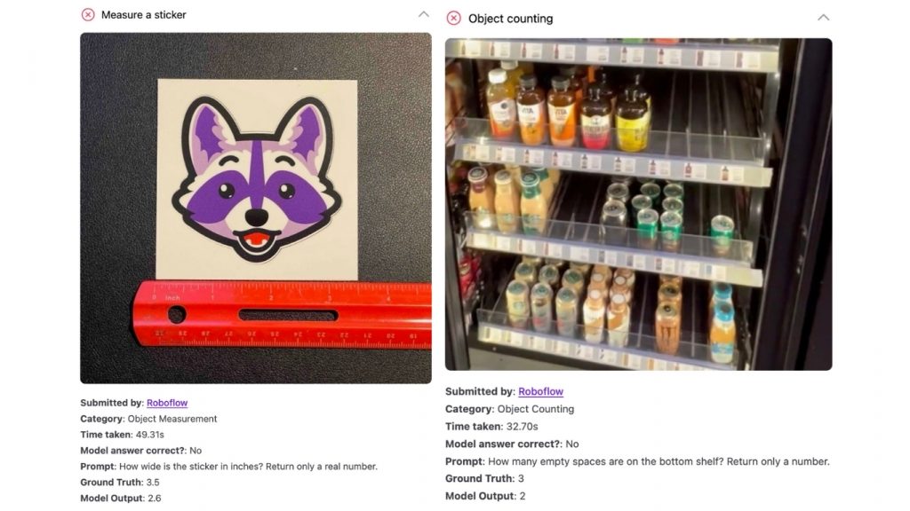 Hai nhiệm vụ mà mô hình gặp khó khăn