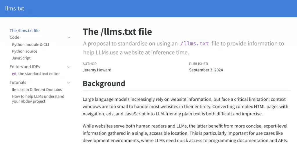 LLMs.txt là gì