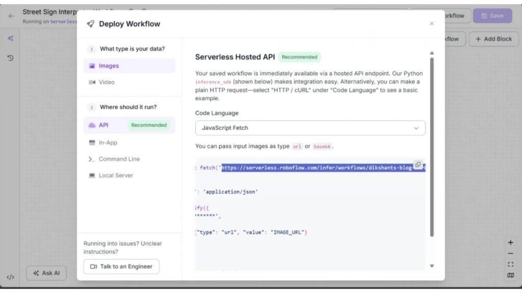 Cập nhật giá trị bằng thông tin workspace và workflow