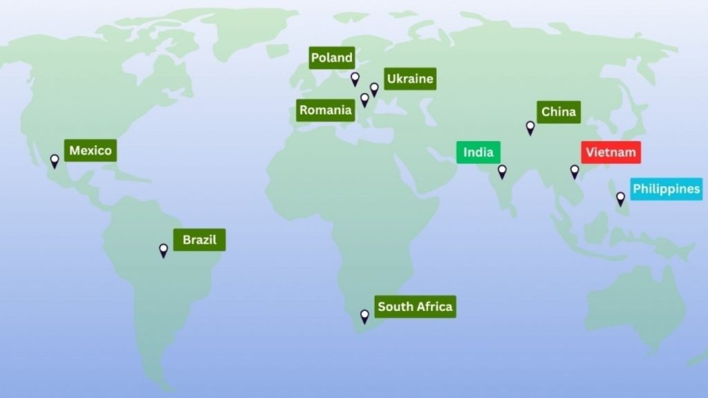 Select a nearshore region
