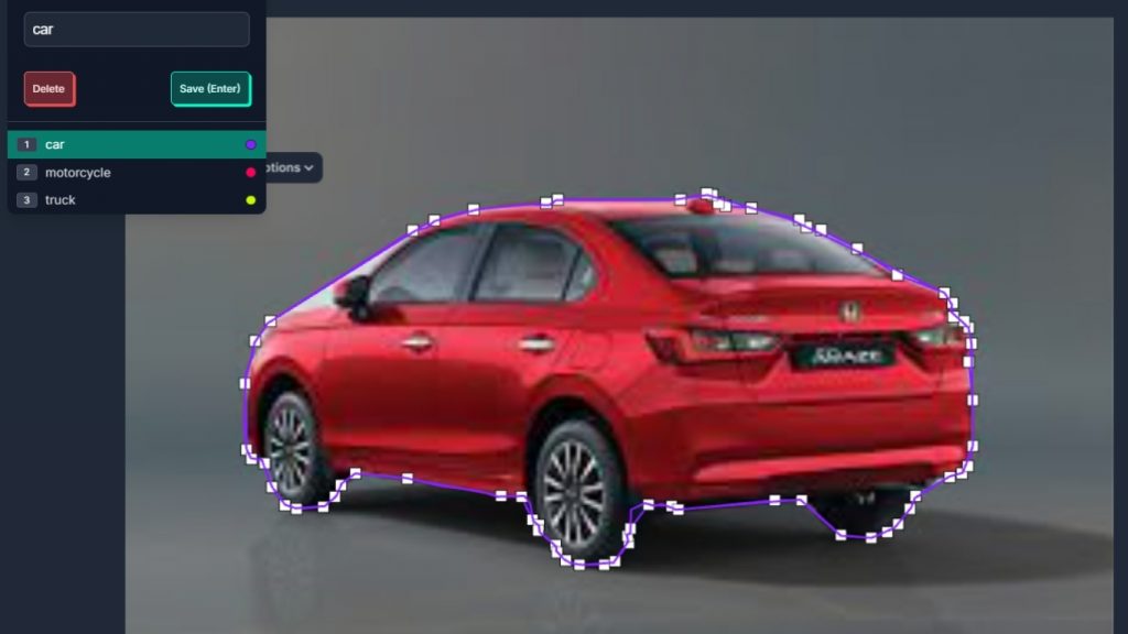 Ví dụ về chú thích đa giác.