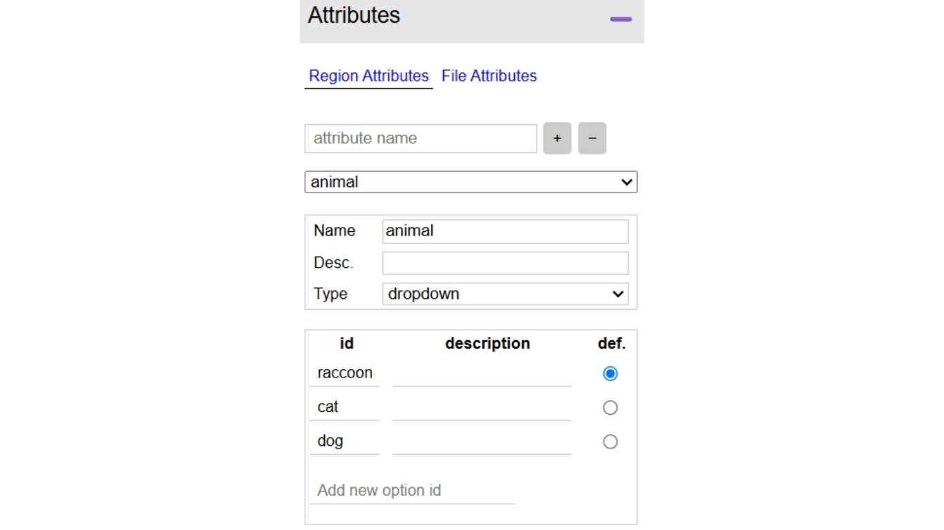 Cấu hình thuộc tính trong VIA