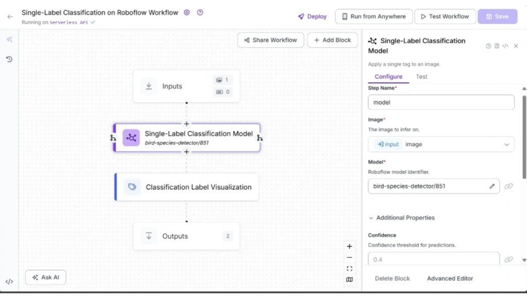 Mô hình phân loại đơn nhãn trên workflow