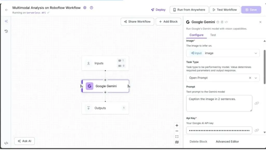 Chạy workflow phân tích đa phương thức