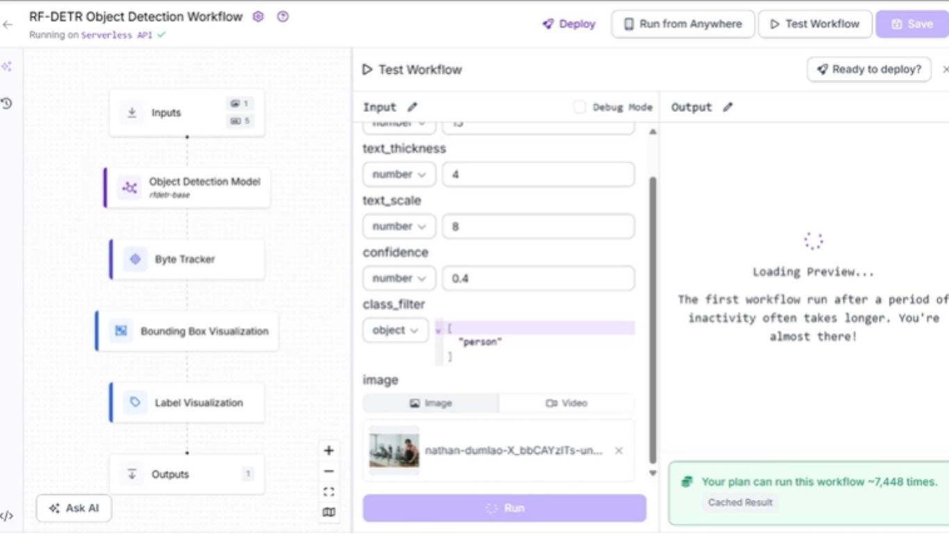 Roboflow Workflows phát hiện đối tượng trong video