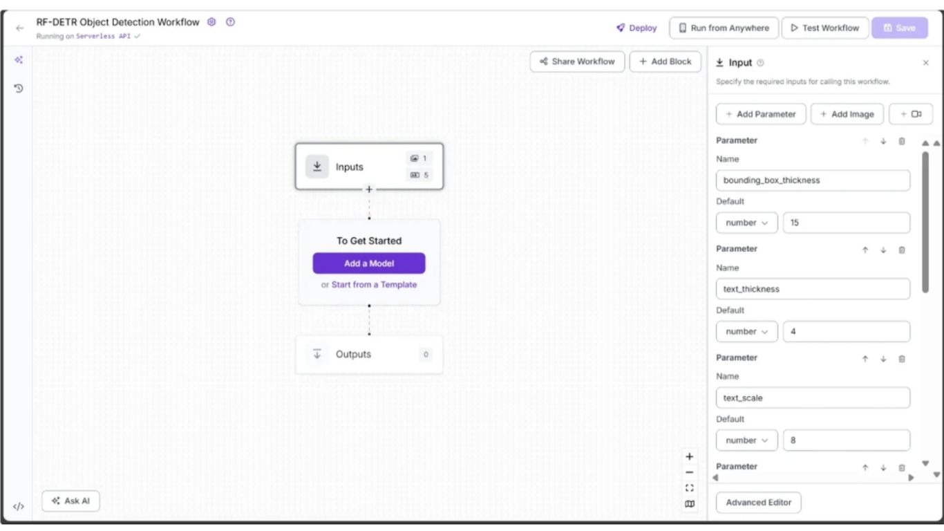 Các input khác của workflow