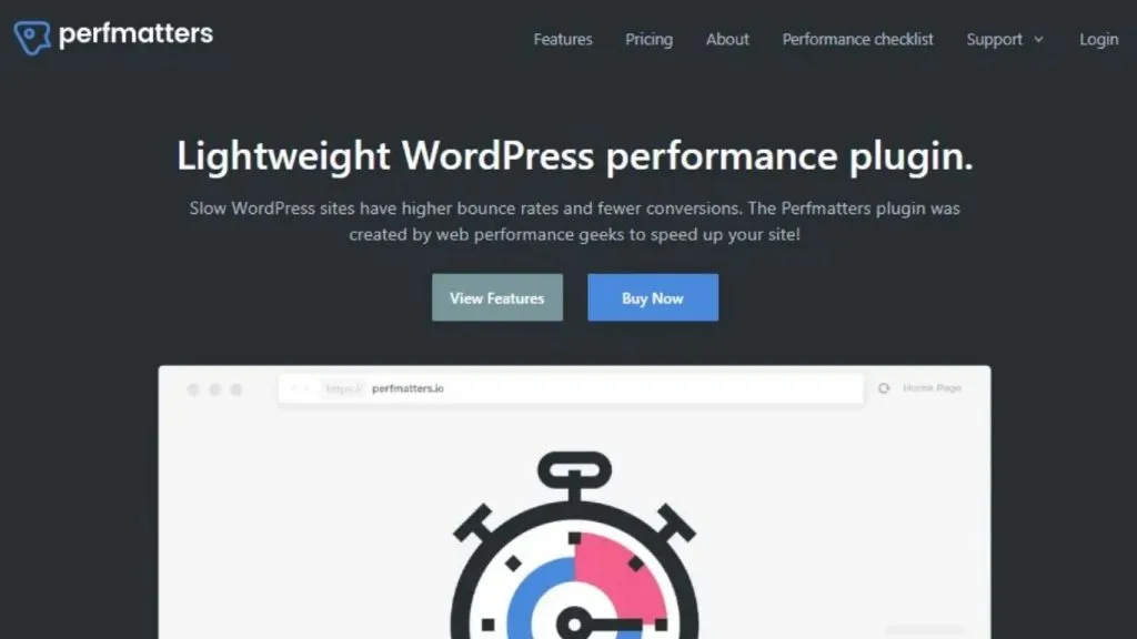 Perfmatters giúp tăng tốc WordPress bằng cách loại bỏ các tính năng và script