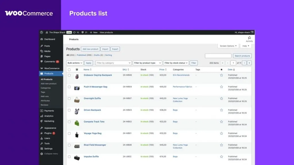 Thiết lập cửa hàng và thêm sản phẩm trên WooCommerce