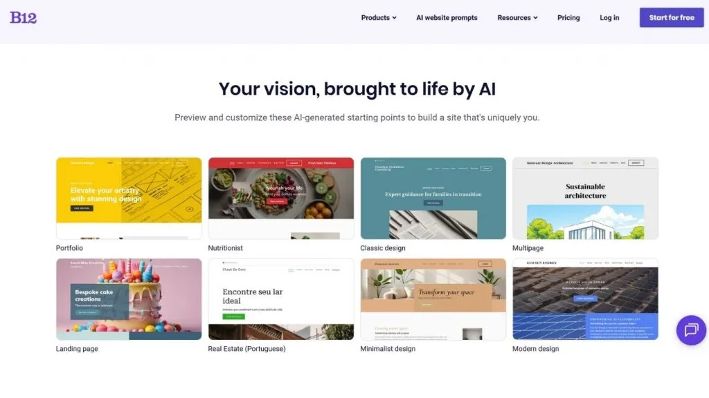B12 là công cụ AI thiết kế website