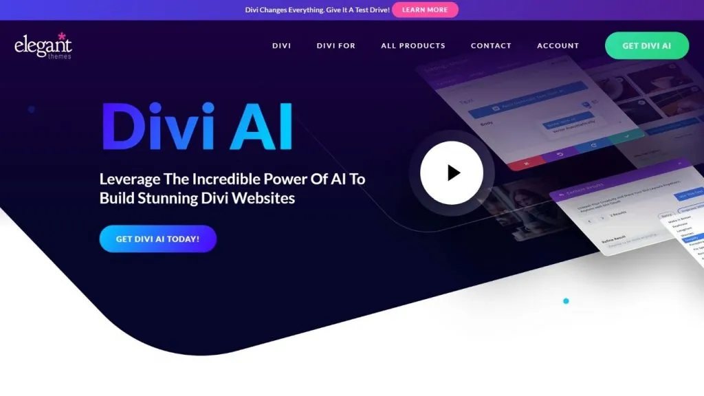 AI thiết kế giao diện thông minh - Divi AI