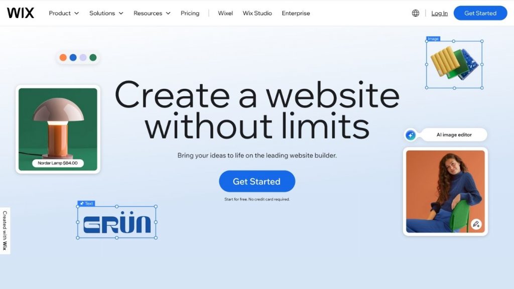 công cụ thiết kế website bằng AI Wix ADI