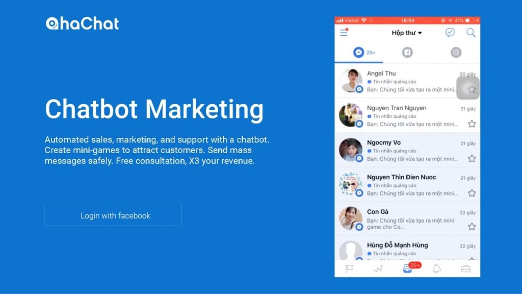 công cụ chatbot AI bán hàng trên Facebook Messenger