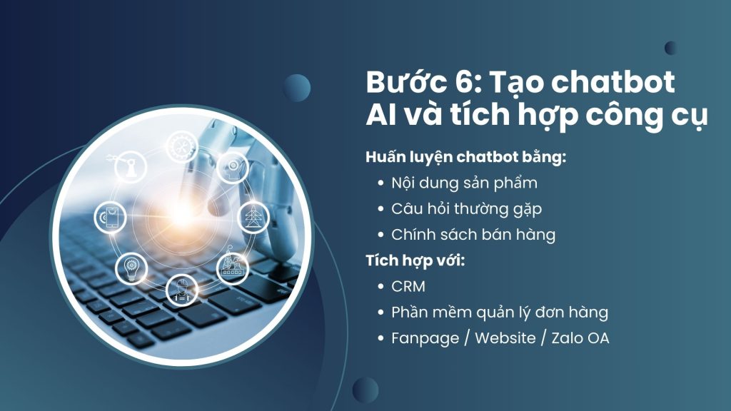 tạo chatbot và tích hợp CRM, website, fanpage, Zalo OA
