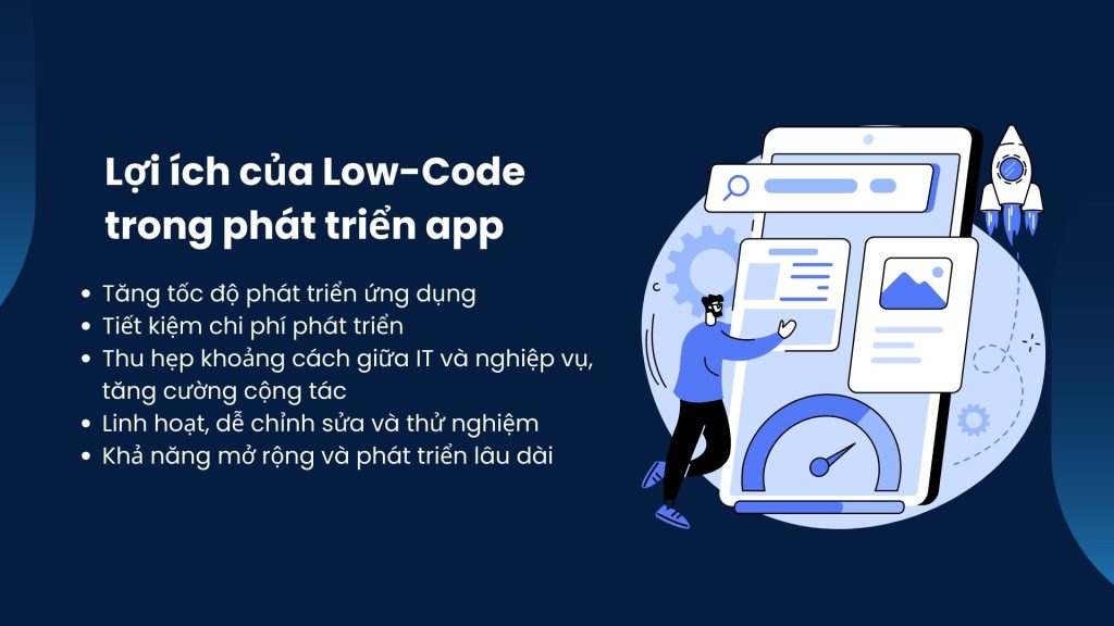 Lợi ích của Low-Code trong quá trình hướng dẫn tạo app