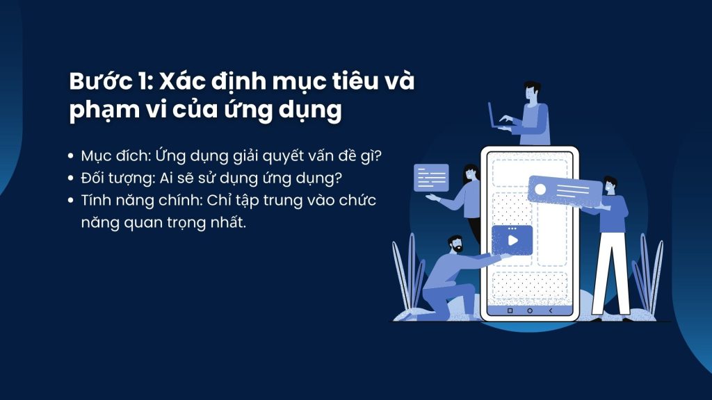 Bước xác định mục tiêu và phạm vi trong hướng dẫn tạo app bằng low code