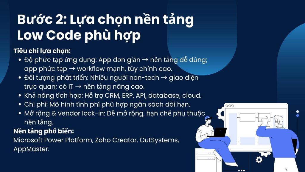 Lựa chọn nền tảng low-code phù hợp