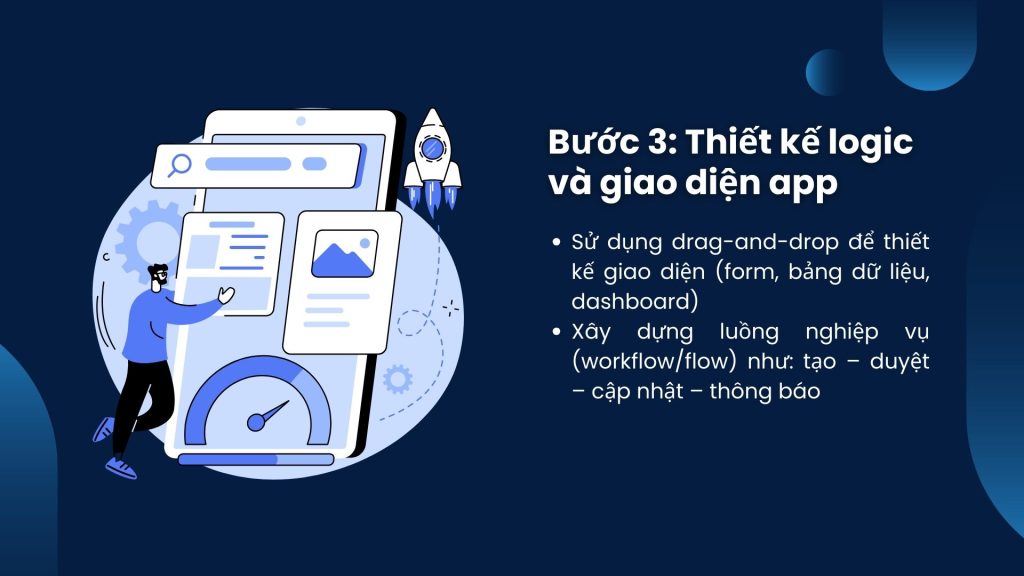 Thiết kế logic và giao diện app bằng low-code