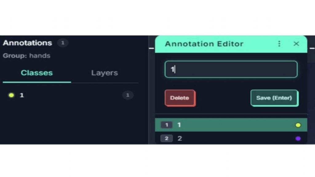 Gán nhãn mô hình cử chỉ.