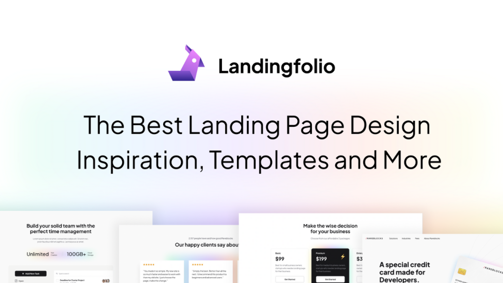 Landingfolio thư viện mẫu landing page hỗ trợ tham khảo thiết kế