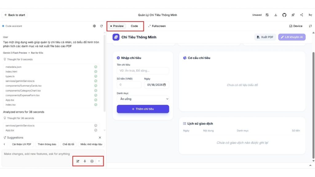 Tùy chỉnh ứng dụng AI với vibe coding trong Google AI Studio