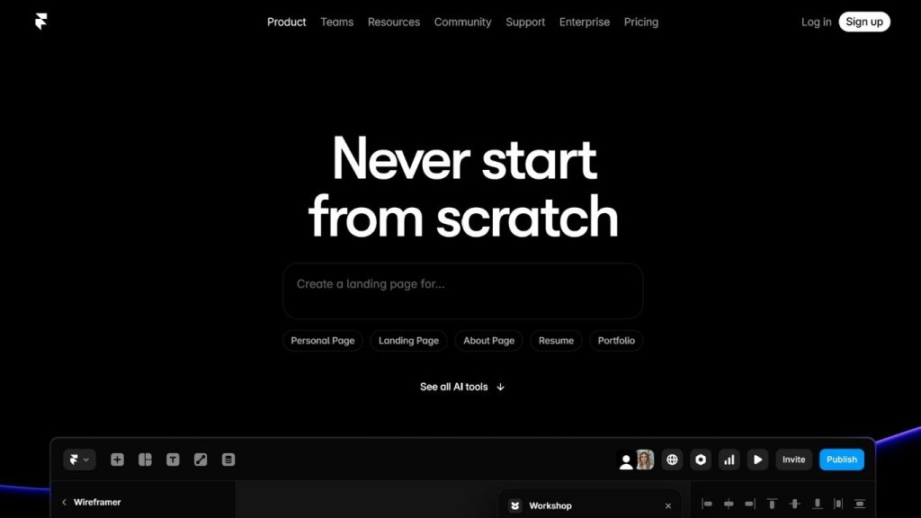 Framer AI giúp thiết kế website bằng AI chuẩn UX/UI