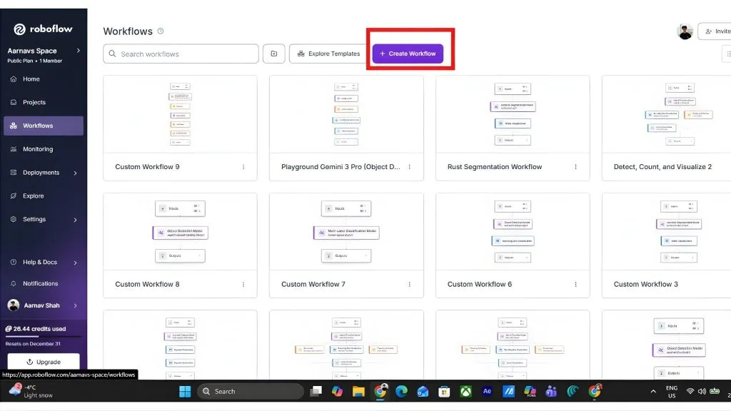 Tạo workflow mới