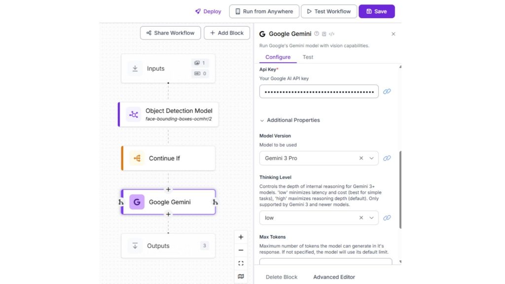 Thêm Gemini 3 Pro để phân tích hoạt động