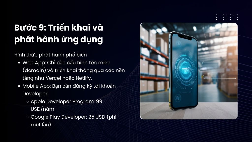 phát hành ứng dụng tạo bằng AI