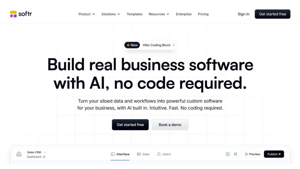 Softr là nền tảng no-code
