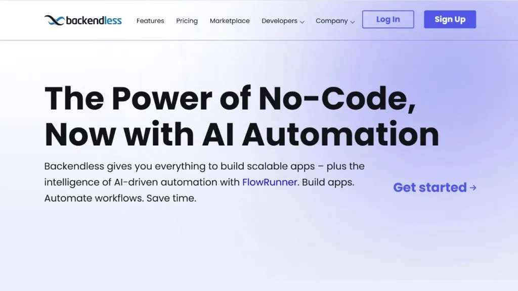 Công cụ tạo app bằng AI Backendless
