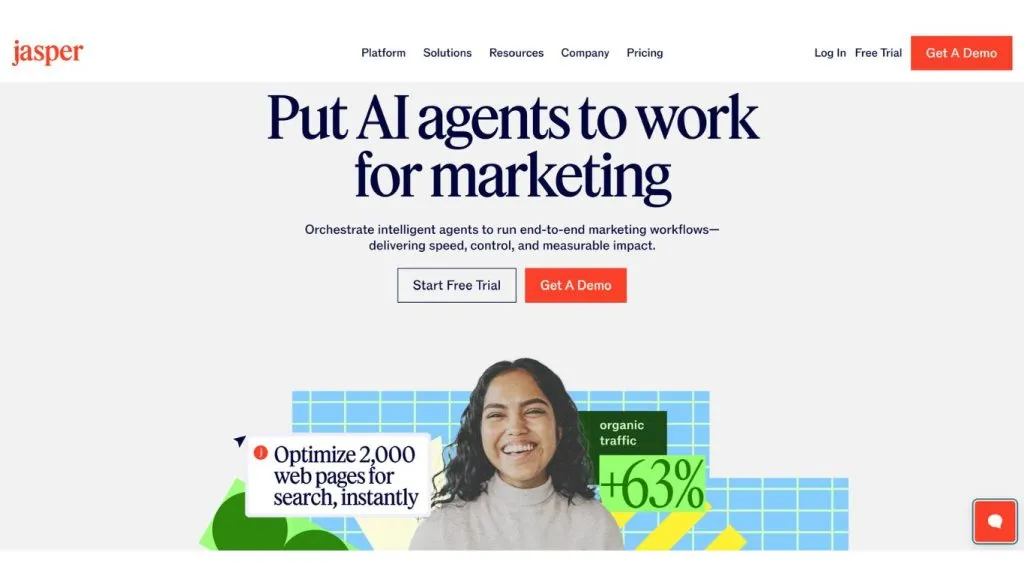 Jasper.ai là công cụ thiết kế nội dung marketing bằng AI