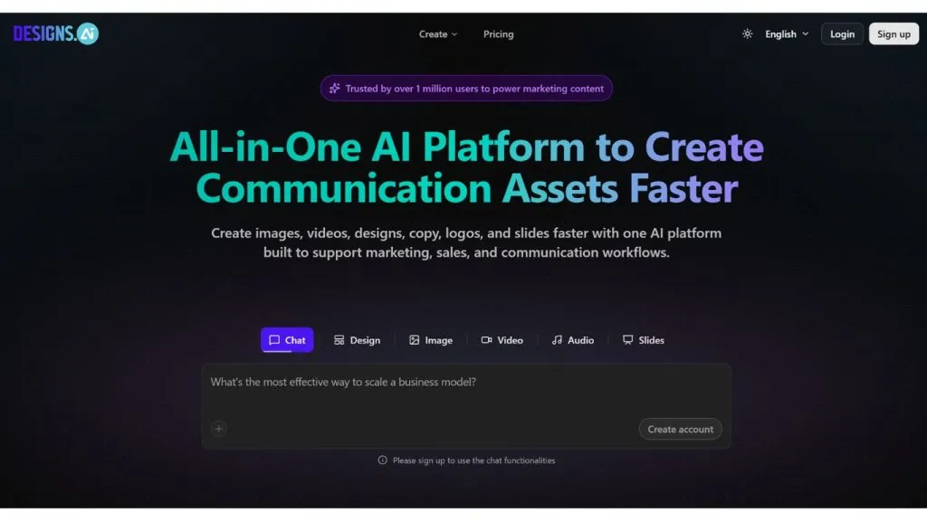 Designs.ai là công cụ thiết kế bằng AI all-in-one