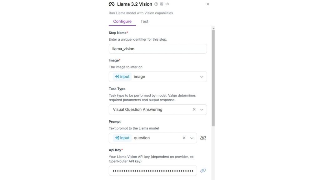 Giao diện khối Vision cho Llama 3.2 cho trả lời câu hỏi bằng hình ảnh từ mô hình ngôn ngữ thị giác