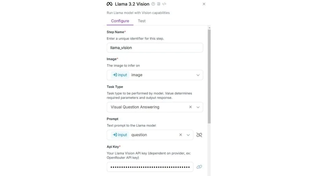 Giao diện khối Vision cho Llama 3.2 cho trả lời câu hỏi bằng hình ảnh từ mô hình ngôn ngữ thị giác