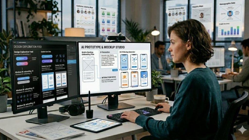 AI tạo prototype UI UX