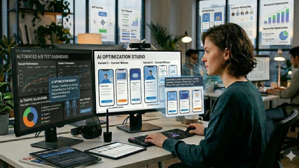 AI A/B testing UI UX