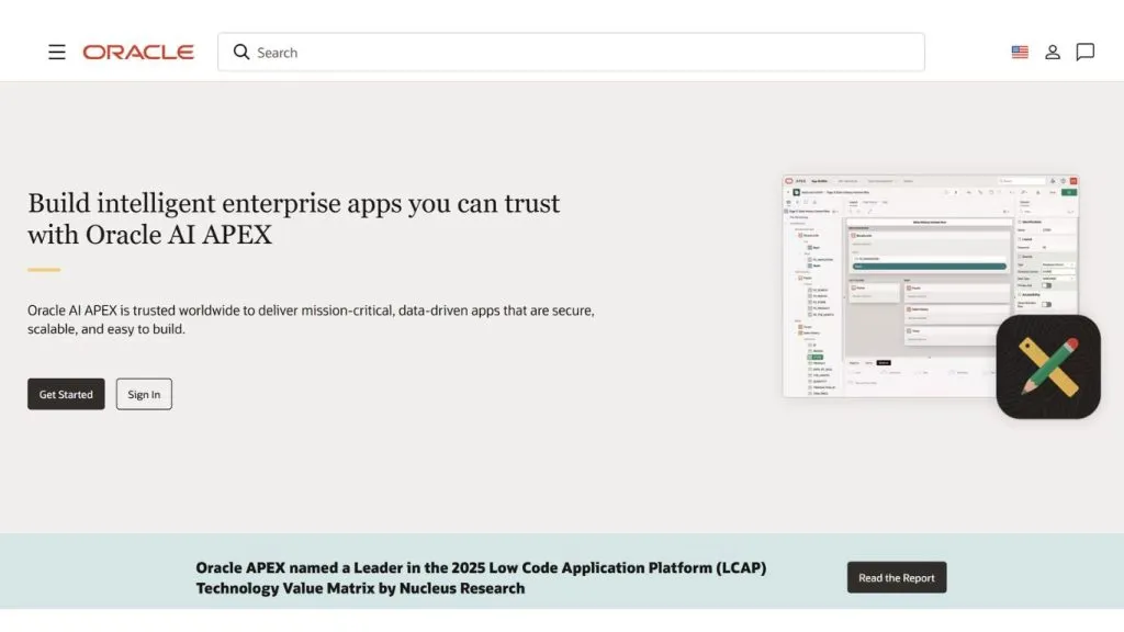 Oracle APEX low-code platform
