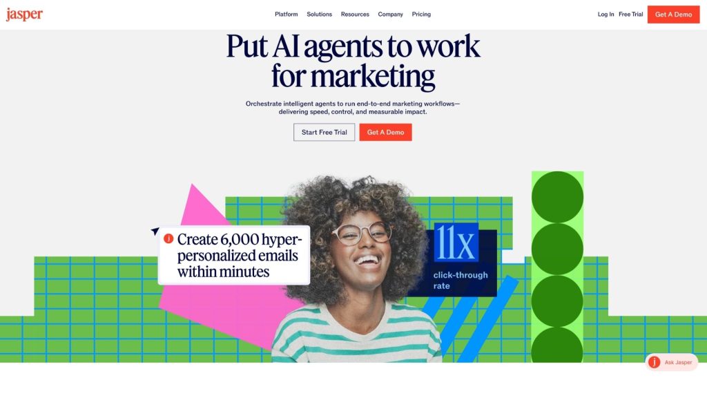 Jasper AI content writing software