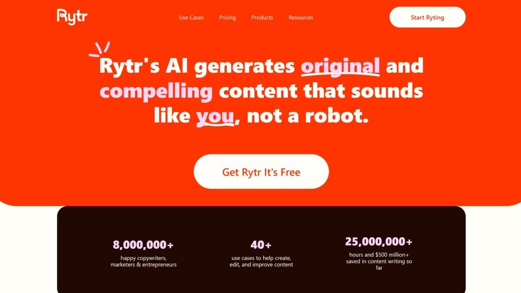 free AI tool Rytr