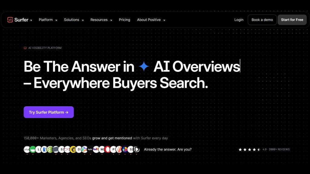 AI tools for SEO Surfer AI