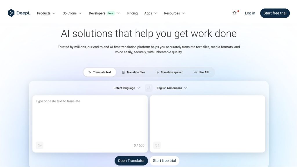 AI translation software DeepL
