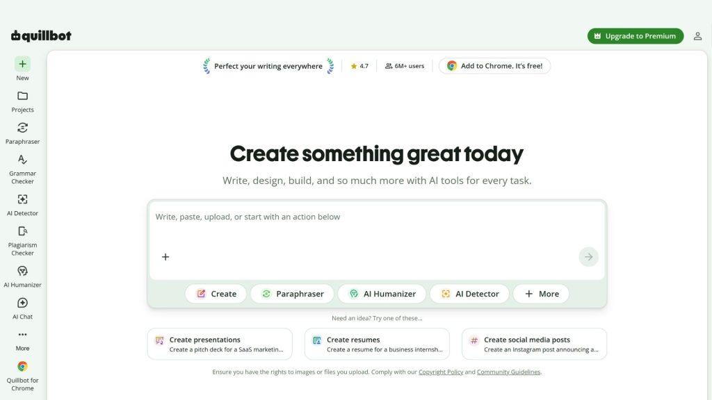 free AI websites QuillBot