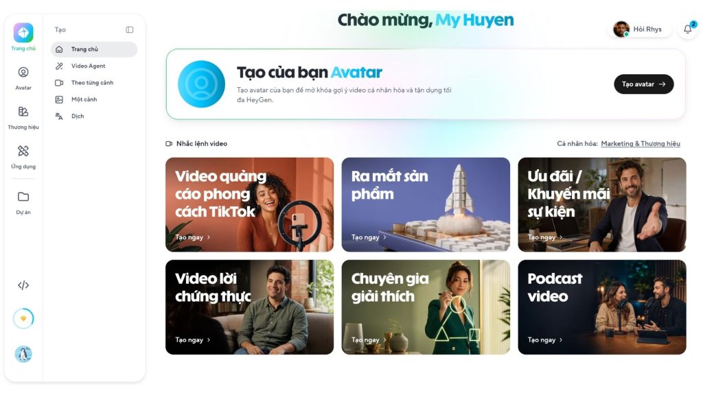 HeyGen AI video creation software