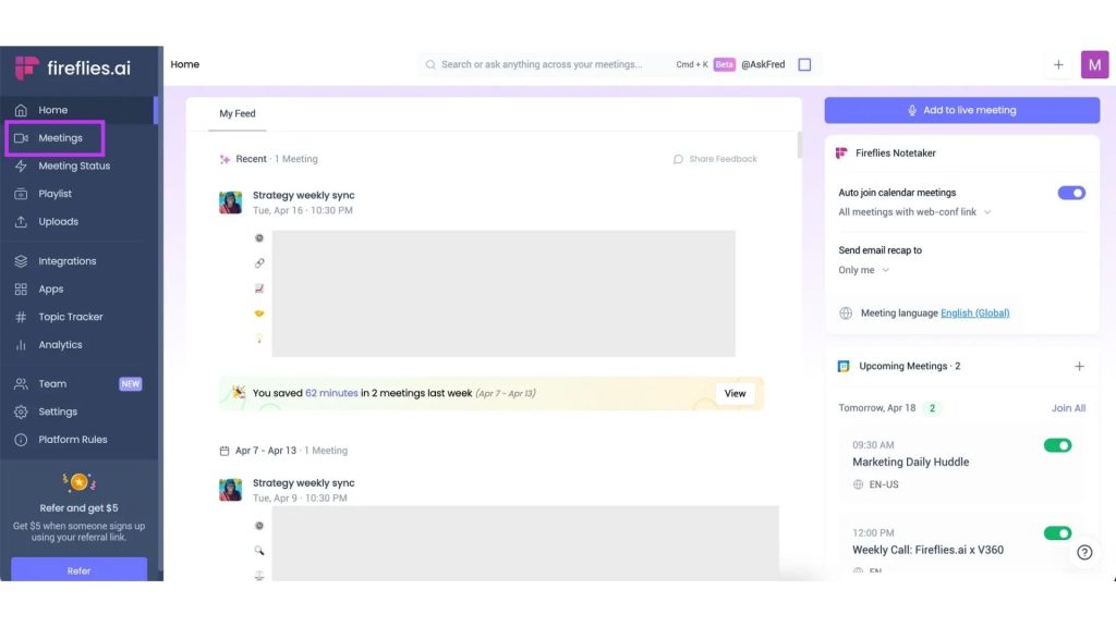 online meeting AI tool Fireflies.ai