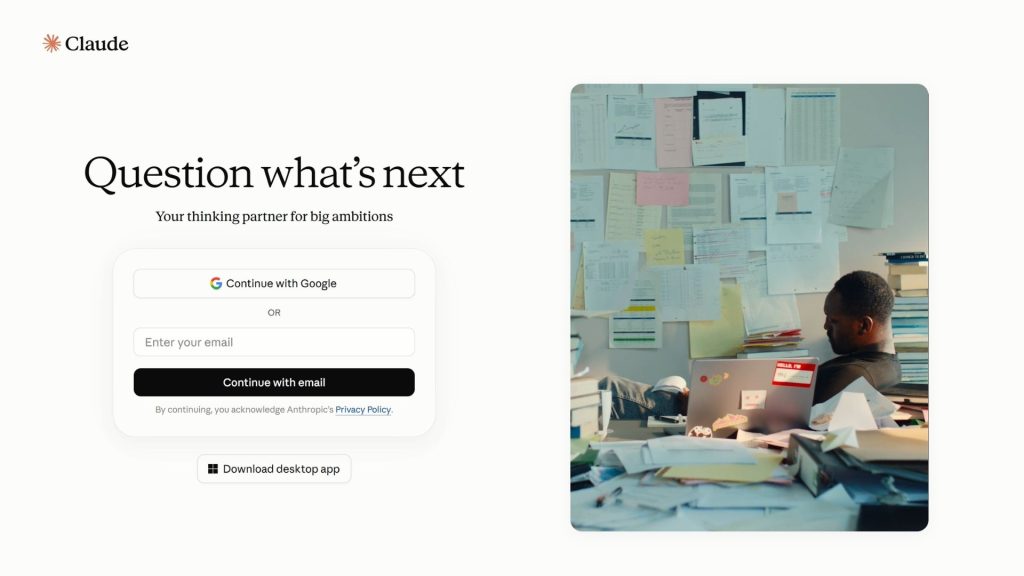 Claude AI software supporting users