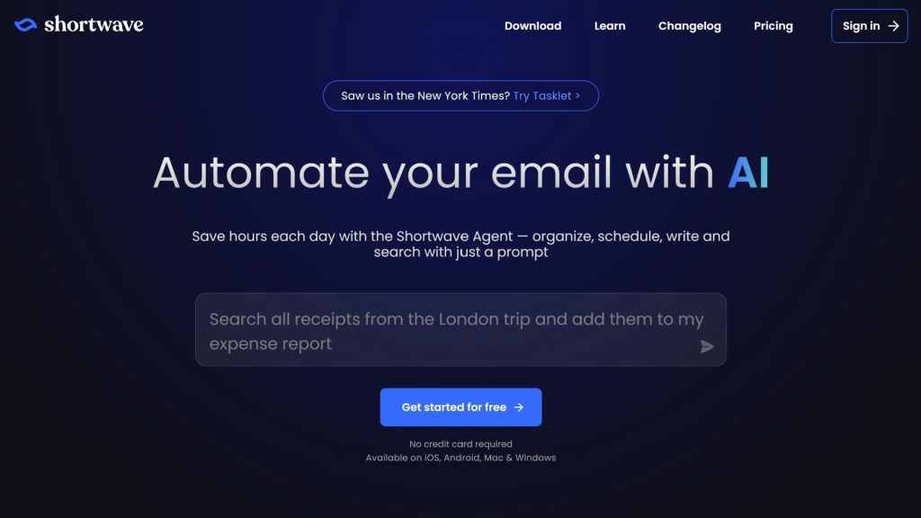 Shortwave AI email software