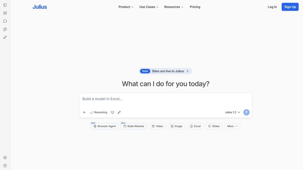 Julius AI data analysis application