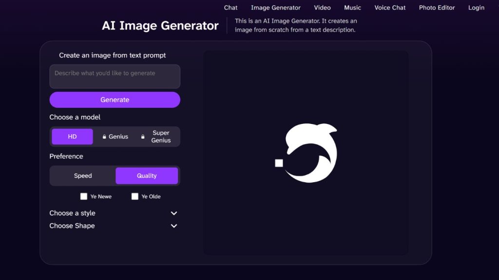 DeepAI AI image generator