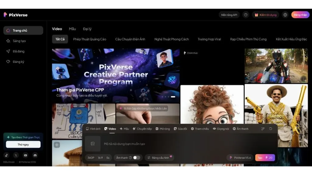 PixVerse AI tạo video từ hình ảnh