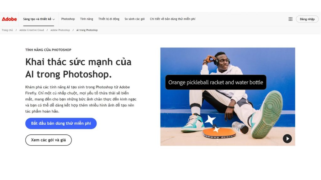 Adobe Photoshop AI thiết kế hình ảnh
